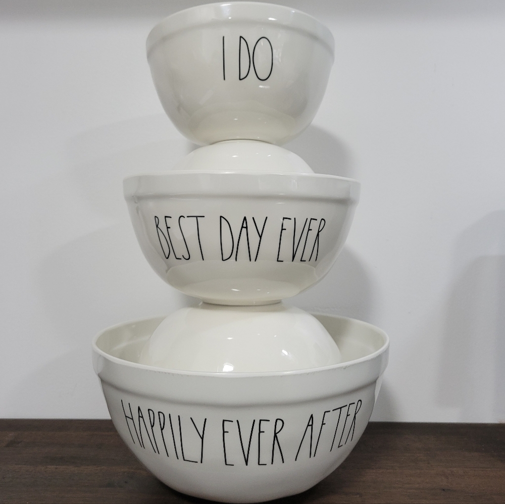 Rae Dunn Melamine Wedding Day Bowls